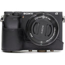 MegaGear Ever Ready Leather Camera Case for Sony a6000/a6300 with 16-50mm (Black)