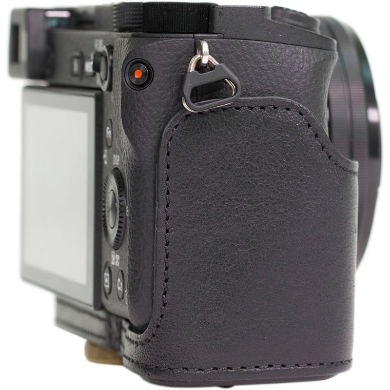 MegaGear Ever Ready Leather Camera Case for Sony a6000/a6300 with 16-50mm (Black)