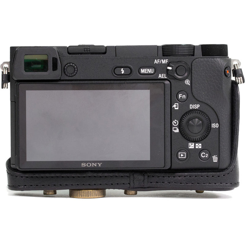 MegaGear Ever Ready Leather Camera Case for Sony a6000/a6300 with 16-50mm (Black)