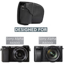 MegaGear Ever Ready Leather Camera Case for Sony a6000/a6300 with 16-50mm (Black)