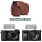 MegaGear Ever Ready Leather Camera Case for Sony a6000/a6300 with 16-50mm (Dark Brown)