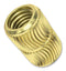 TR FASTENINGS M4-UHBRHESF Insert, Blind, Heat-Sert&trade;, Brass, Unheaded, 8.1mm x 6.1mm, M4, Pack of 100