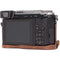 MegaGear Ever Ready Leather Half-Bottom Camera Case for Panasonic LUMIX GX85 (Dark Brown)