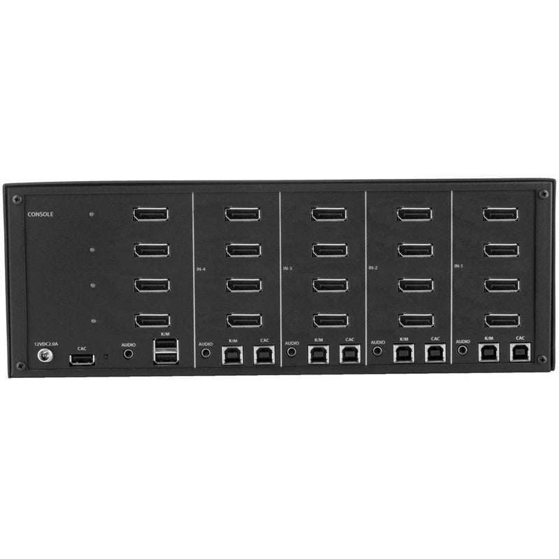 IPGard SDPN-4Q-P 4-Port Quad-Head 4K DisplayPort KVM Switch with CAC Port