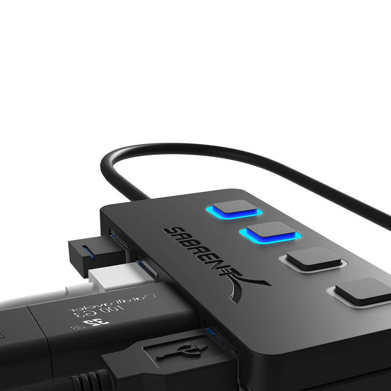 Sabrent 4-Port USB 3.0 Hub with Power Switches