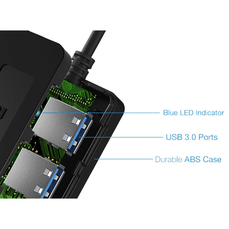 Sabrent 4-Port USB 3.0 Hub with Power Switches