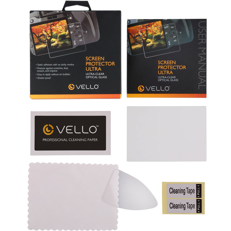 Vello LCD Screen Protector Ultra for Canon EOS M5 & Fujifilm X-A10 Camera
