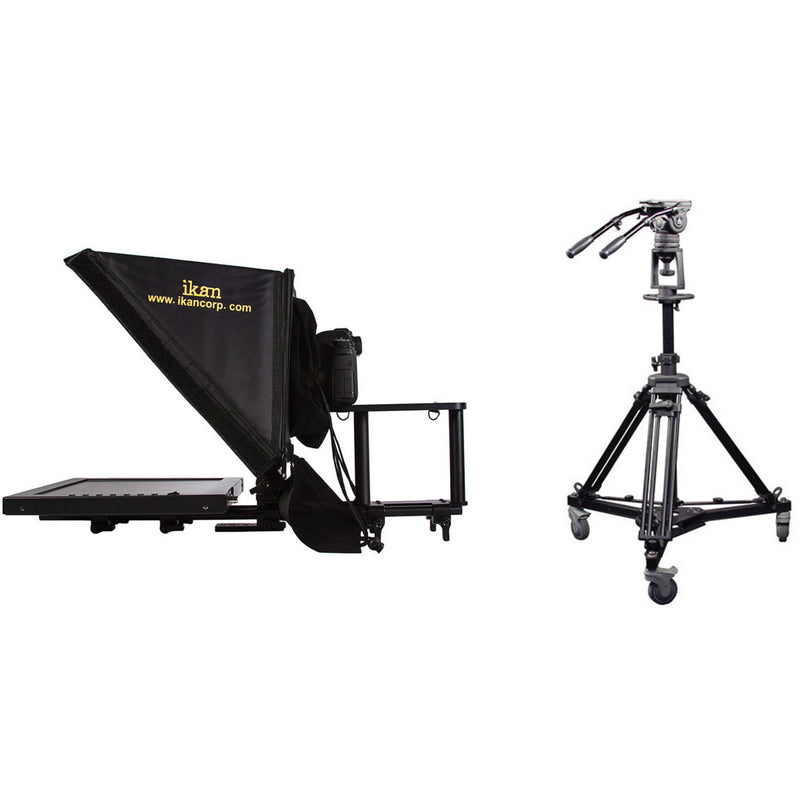 ikan 15" Teleprompter with Pneumatic Pedestal System for Cameras Weighing up to 18 Pounds