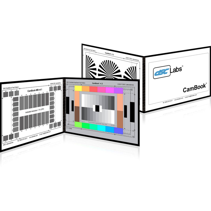 DSC Labs CamBook Calibrating Charts for Vector/Skin Tone/Grayscale/MultiBurst/Back Focus