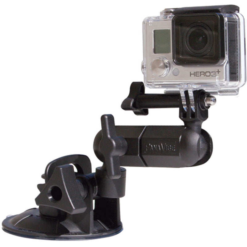 PANAVISE ActionGRIP Ball-Head Suction Cup Mount for Action Cameras (Double-Knuckle)