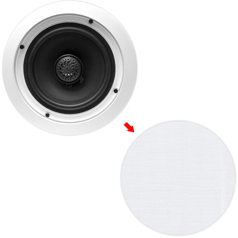 Pyle Pro PDIC80T 8" Two-Way In-Ceiling Speaker System with Transformer (Pair)