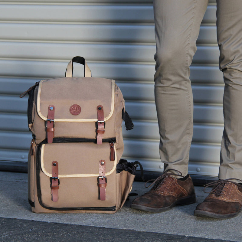 GOgroove DSLR Camera Backpack (Tan)