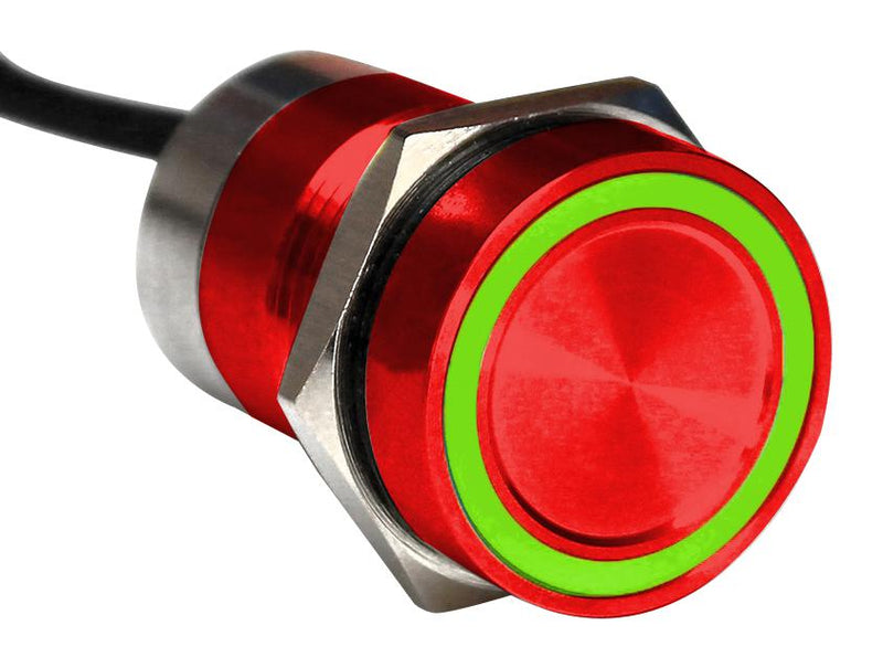 Arcolectric MC16MORGR Capacitive SW Dpdt 0.01A 12V GRN/RED