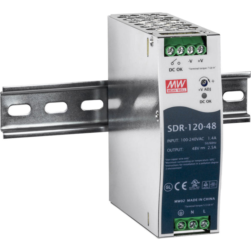 TRENDnet 120-Watt Single-Output Industrial DIN-Rail Power Supply