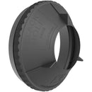 Bright Tangerine 4.5" Black Hole Mini Rubber Donut (Conical Shape)