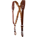 RL Handcrafts Clydesdale Pro Dual Leather Camera Harness (Small, Tan)