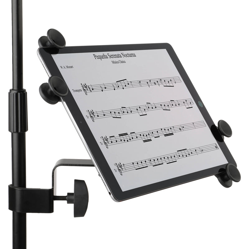 Auray IPU-108 Universal Tablet Mount with Clamp-On and Thread Adapters for Mic Stands, Light Stands, and Tripods
