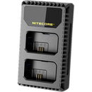 NITECORE USN1 Dual-Slot USB Travel Charger for Sony NP-FW50 Lithium-Ion Batteries