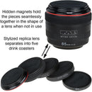 FotodioX LenzCoaster Lens Replica Coaster Set (Black)