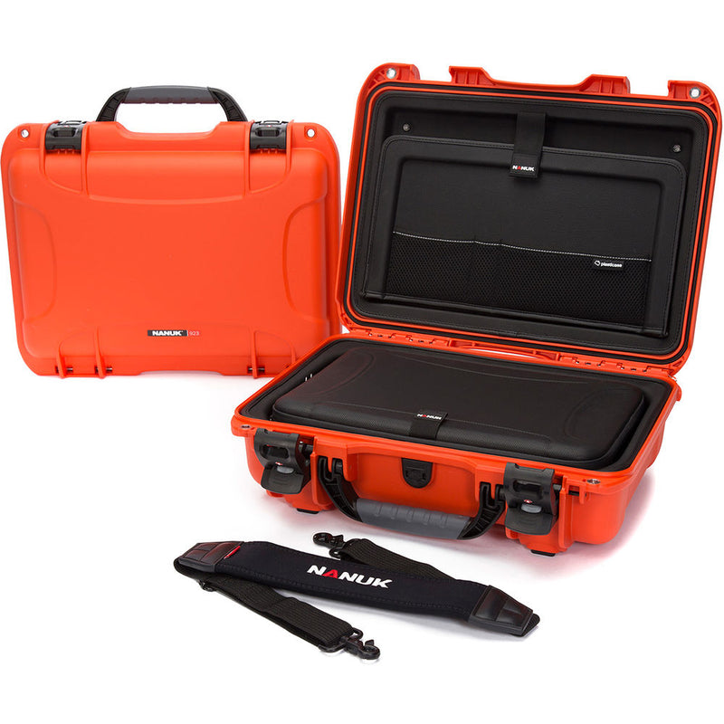 Nanuk Hard Case with Sleeve & Shoulder Strap for 15" Laptop (Orange)