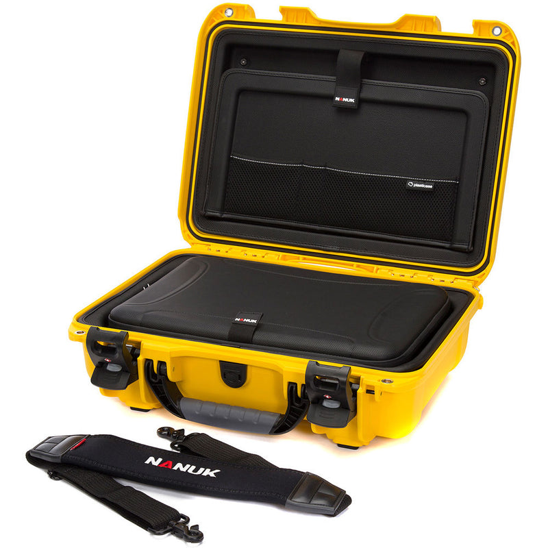 Nanuk Hard Case with Sleeve & Shoulder Strap for 15" Laptop (Yellow)