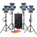 CAME-TV 4-Light Fresnel Tungsten Video Spot Light Kit (2 x 650W and 2 x 300W)