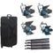 CAME-TV 4-Piece Fresnel Tungsten Light Set (1 x 650W, 2 x 300W, & 1 x 150W)