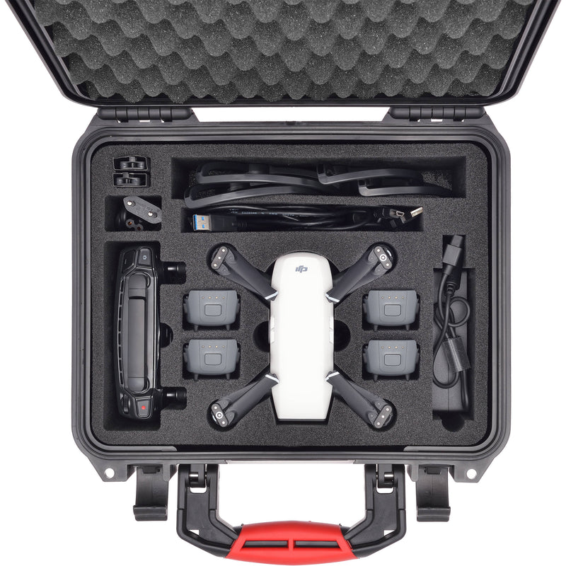 HPRC HPRC2300 Case with Custom Foam for DJI Spark Fly More Combo Kit (Black)