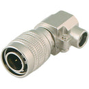 Cable Techniques 4-Pin Male DC Push-Pull Connector (Nickel, Right-Angle End)