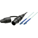 Camplex 2-Ch opticalCON DUO LITE to 2 LC Multi-Mode Fiber Tactical Patch Cable (1')