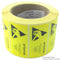 MULTICOMP 055-0003 Label, ESD, Caution, Paper, Black on Yellow, Warning, 38mm x 76mm, Pack of 1000