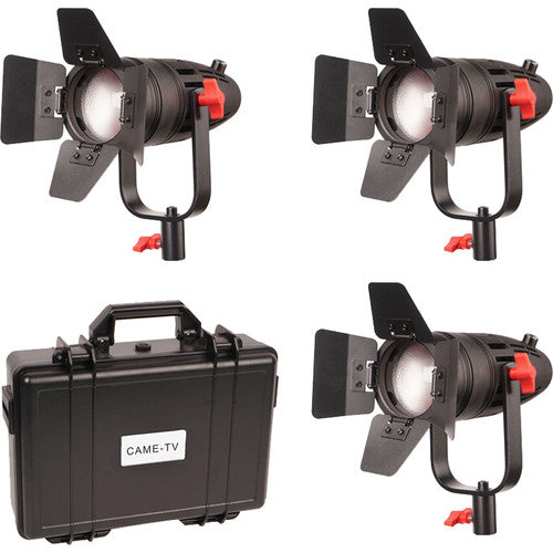 CAME-TV Boltzen 30W Fresnel Fanless Focusable LED Bi-Color Fixture Kit (Set of 3 Fixtures)