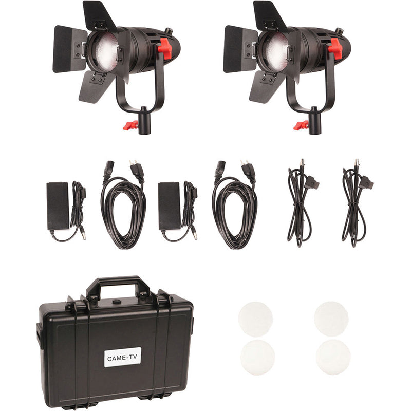 CAME-TV Boltzen 30W Fresnel Fanless Focusable LED Bi-Color Fixture Kit (Set of 2 Fixtures)