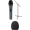 Polsen HDM-16-S Handheld Dynamic Mic with Stand and Windscreen Kit