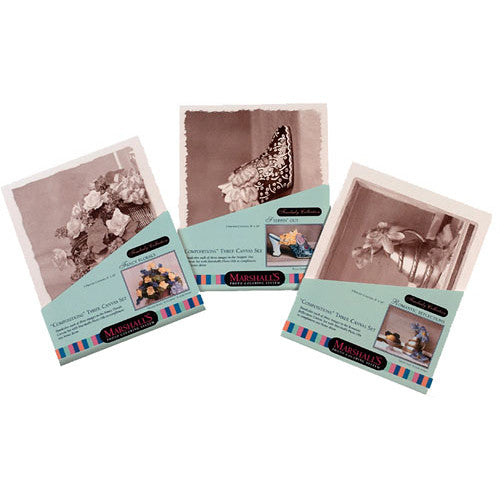 Marshall Retouching Canvas and Card Set - Wicker Flowers