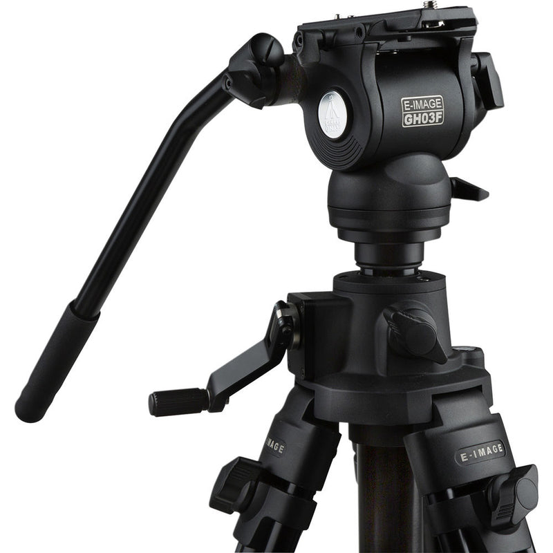 E-Image Studio Tripod with Geared Center Column & Fluid Head Kit