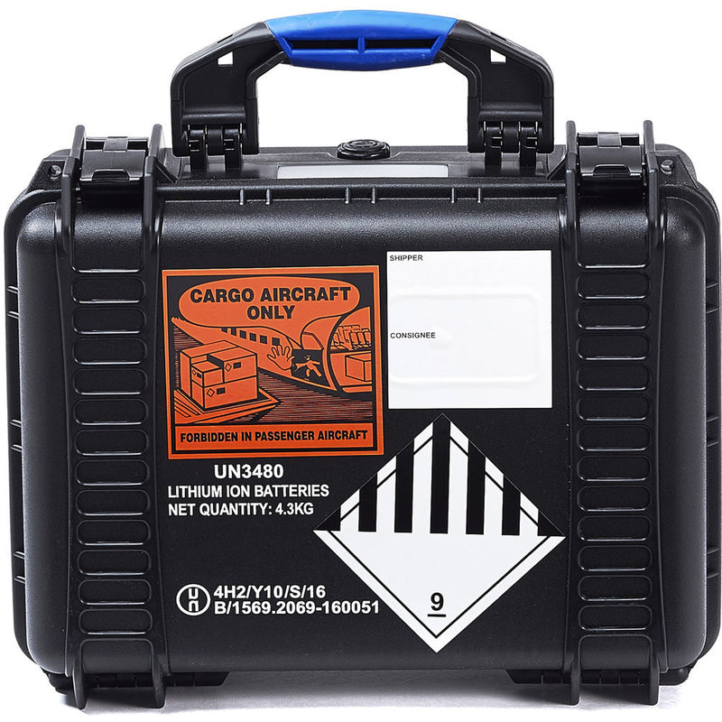 BLUESHAPE UN Certified, Labeled Flight Case for 8 Mini Shell Batteries