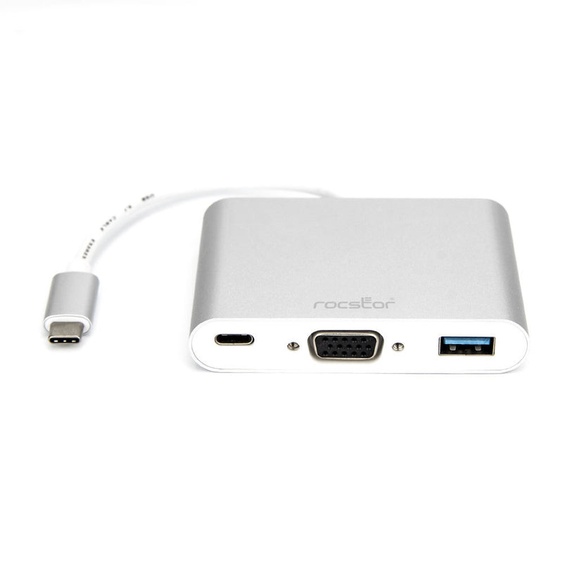 Rocstor USB-C to VGA Multi-Port Adapter (USB-C to VGA/USB-C (3.1)/USB 3.0 Converter)