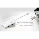 EDIMAX Technology EU-4308 3-Port USB 3.0 Multi-Adapter Hub with Gigabit Ethernet