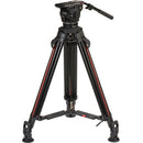 Cartoni Focus 12, 2-Stage Carbon Fiber 100mm Smart Stop Tripod, Smart Lock Mid-Level Spreader, Pan Bar S