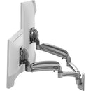 Chief K1W220SXRH Kontour Dynamic Reduced-Height Dual-Monitor&nbsp;Wall Mount (Silver)