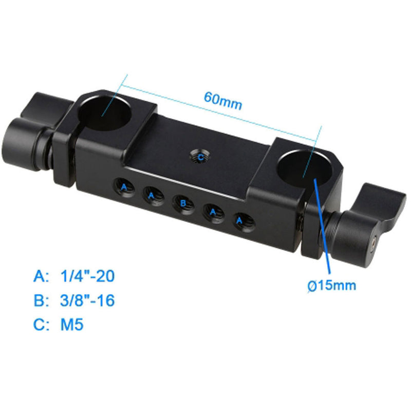 CAMVATE 15mm Rod Clamp Railblock for 15mm DSLR Rail Rig Rod Support System
