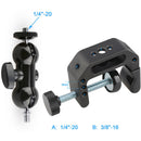 CAMVATE C-Clamp Desktop Mount with 1/4"-20 Ball Head for DSLR or LED Light