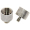 CAMVATE 1/4"-20 & 3/8"-16 Male to 5/8"-27 Female Thread Adapter for Microphone Mounts & Stands (Nickel Brass)