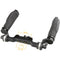 CAMVATE 15mm Rod & Black Leather Handle Shoulder Mount Rig with ARRI Rosette for DSLR Camera