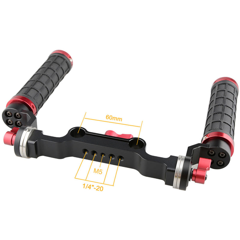 CAMVATE 15mm Rod & Soft Rubber Grip Shoulder Mount Rig with ARRI Rosette for DSLR Camera