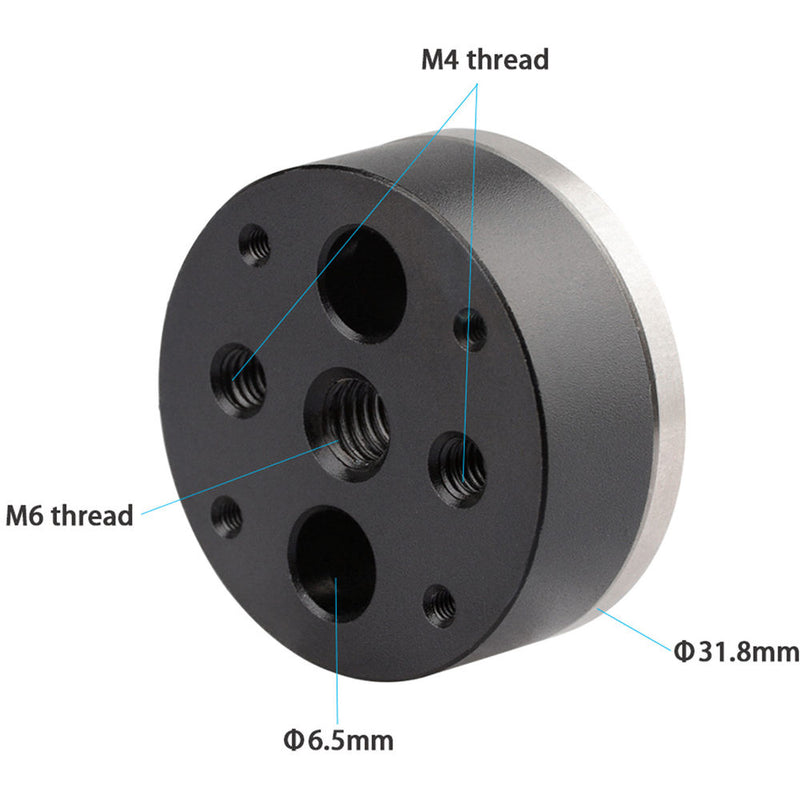 CAMVATE M6 ARRI Rosette Adapter () for Camera Cage Rig w/Wooden Handgrip