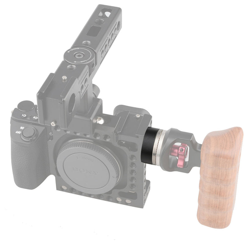 CAMVATE M6 ARRI Rosette Adapter () for Camera Cage Rig w/Wooden Handgrip