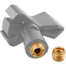 CAMVATE 3/8"-16 Female to 5/8"-27 Male Thread Adapter for Microphone Mounts & Stands (Gold Brass, 2-Pack)