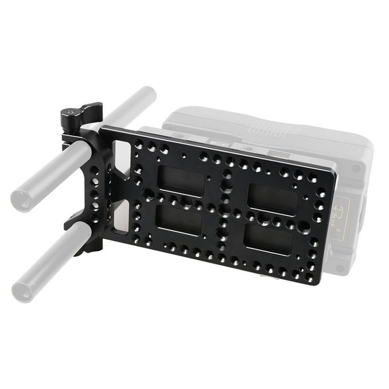 CAMVATE Multi-Purpose Mounting Cheese Plate with Railblock (Black Levers)